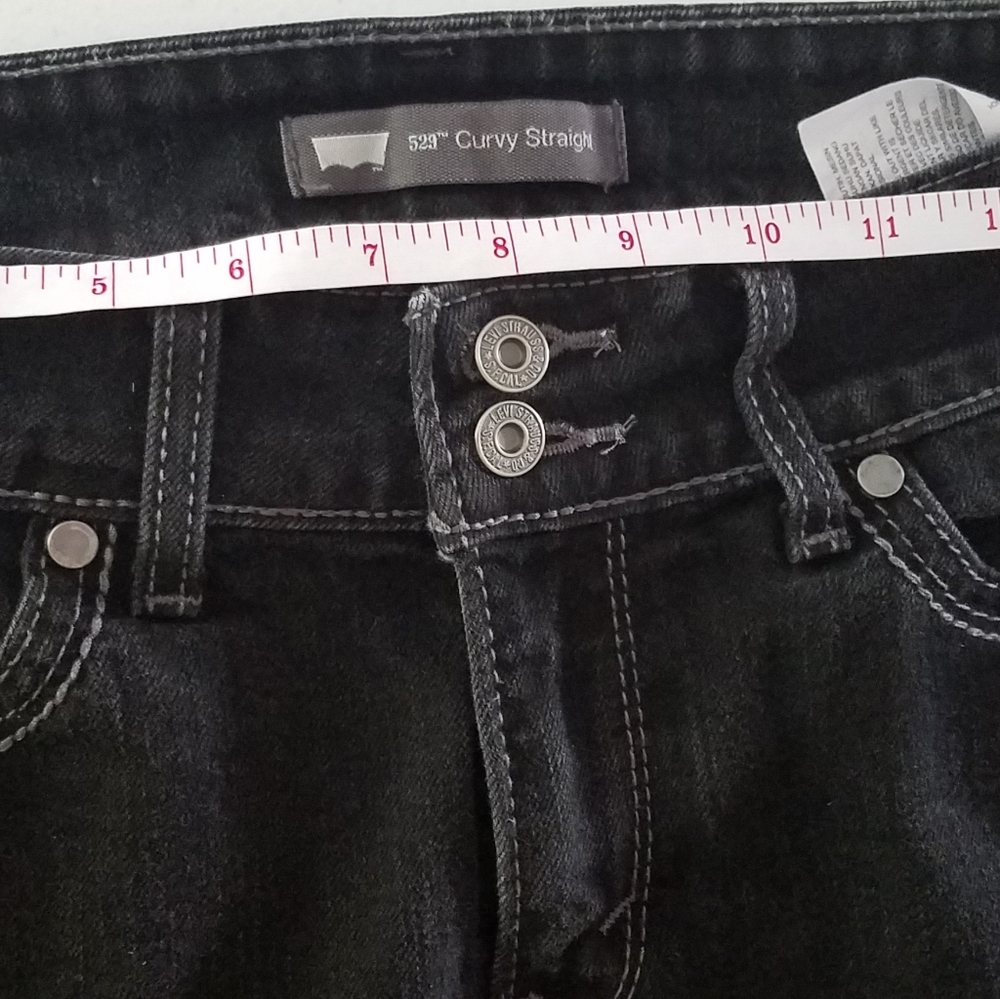 Levi's 529 black low rise jeans